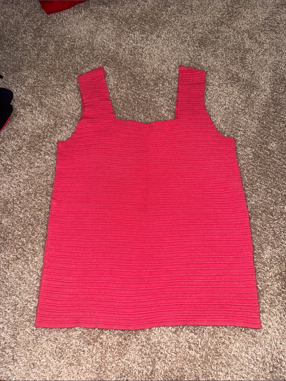 Pink Ribbed Women's Top